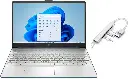 HP 15.6 inch Laptop | Intel Core i5-1235U Processor | Spruce Blue| 8GB RAM | 256GB SSD | Windows 11 Home | Bundle with USB 3.0 Hub